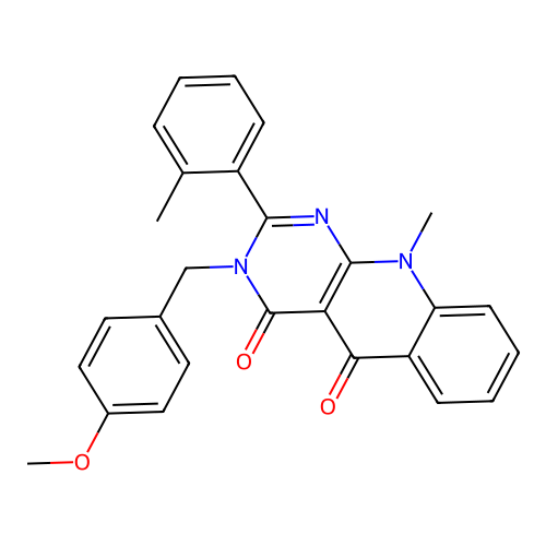 3-(4-Methoxy-benzyl)-10-methyl-2-o-tolyl-3H,10H-pyrimido[4,5-b]quinoline-4,5-dione structure