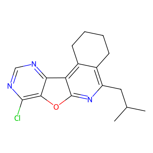 8-Chloro-5-isobutyl-1,2,3,4-tetrahydro-7-oxa-6,9,11-triaza-benzo[c]fluorene structure