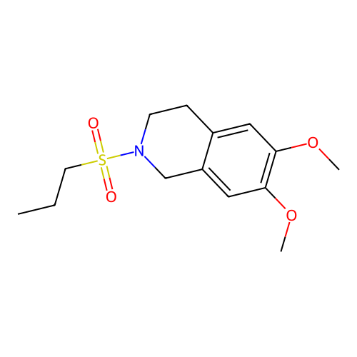 6,7-dimethoxy-2-propylsulfonyl-3,4-dihydro-1H-isoquinoline structure