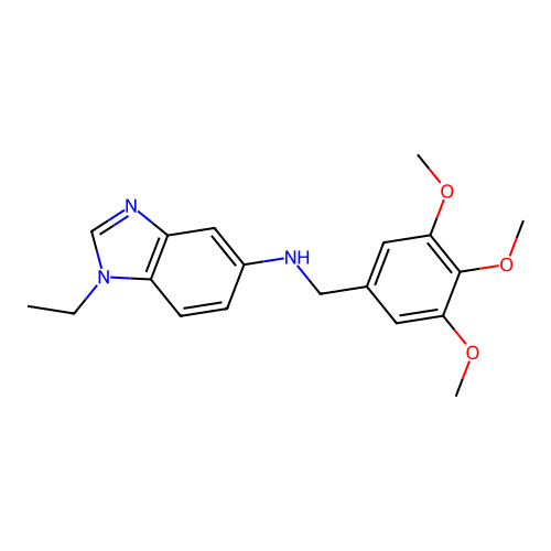 1-ethyl-N-(3,4,5-trimethoxybenzyl)-1H-benzimidazol-5-amine structure