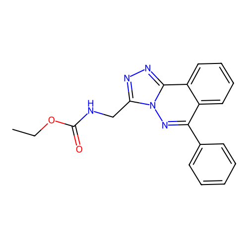 Ethyl [(6-phenyl[1,2,4]triazolo[3,4-a]phthalazin-3-yl)methyl]carbamate structure