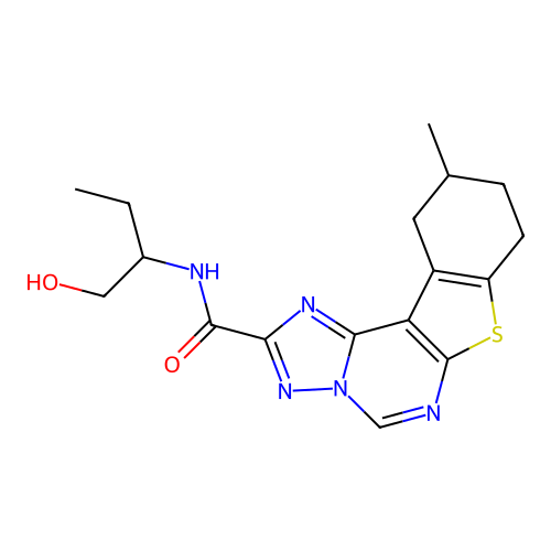 N-(1-hydroxybutan-2-yl)-10-methyl-8,9,10,11-tetrahydro[1]benzothieno[3,2-e][1,2,4]triazolo[1,5-c]pyrimidine-2-carboxamide structure
