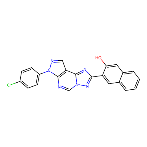 C22H13ClN6O structure