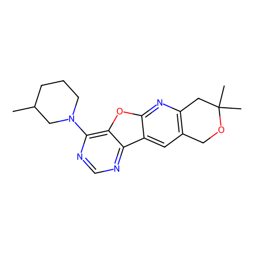 8,8-Dimethyl-1-(3-methyl-piperidin-1-yl)-8,9-dihydro-6H-7,11-dioxa-2,4,10-triaza-benzo[b]fluorene structure