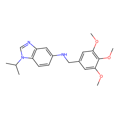 1-(propan-2-yl)-N-(3,4,5-trimethoxybenzyl)-1H-benzimidazol-5-amine structure