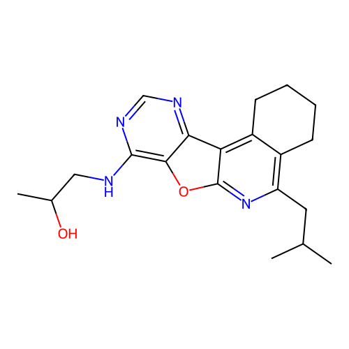 1-(5-Isobutyl-1,2,3,4-tetrahydro-7-oxa-6,9,11-triaza-benzo[c]fluoren-8-ylamino)-propan-2-ol structure