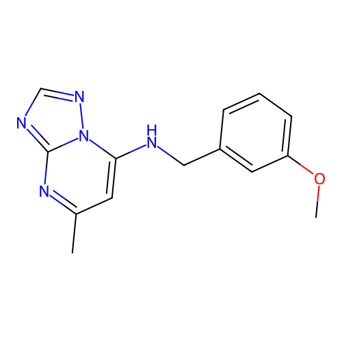 N-(3-methoxybenzyl)-5-methyl[1,2,4]triazolo[1,5-a]pyrimidin-7-amine structure