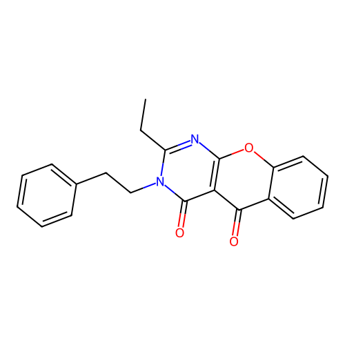 2-ethyl-3-phenethyl-3H-chromeno[2,3-d]pyrimidine-4,5-dione structure