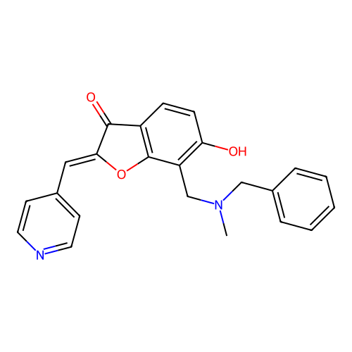 (Z)-7-((benzyl(methyl)amino)methyl)-6-hydroxy-2-(pyridin-4-ylmethylene)benzofuran-3(2H)-one structure