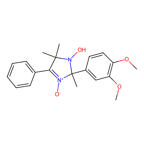 2-(3,4-dimethoxyphenyl)-2,5,5-trimethyl-4-phenyl-2,5-dihydro-1H-imidazol-1-ol 3-oxide structure