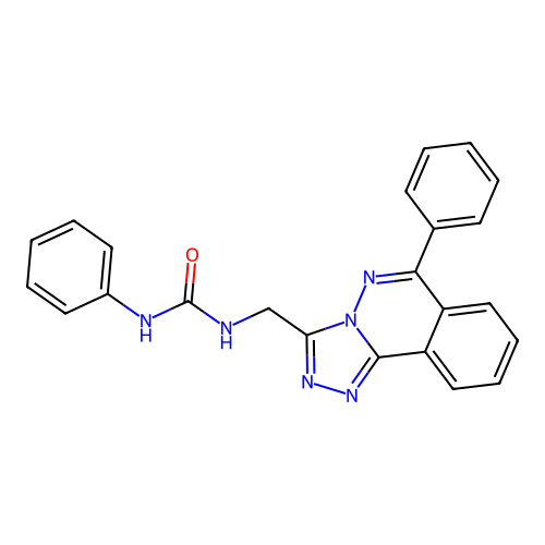 1-Phenyl-3-[(6-phenyl[1,2,4]triazolo[3,4-a]phthalazin-3-yl)methyl]urea structure