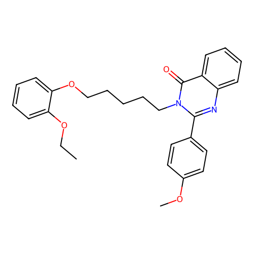 3-(5-(2-ethoxyphenoxy)pentyl)-2-(4-methoxyphenyl)quinazolin-4(3H)-one structure