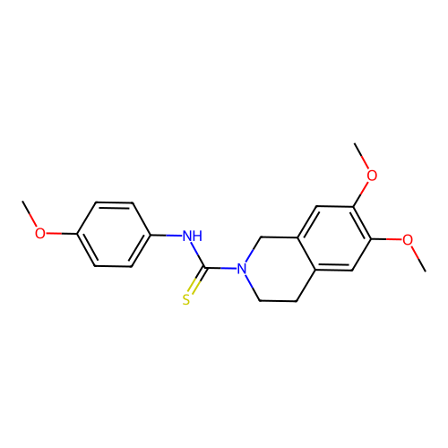 6,7-dimethoxy-N-(4-methoxyphenyl)-3,4-dihydroisoquinoline-2(1H)-carbothioamide structure