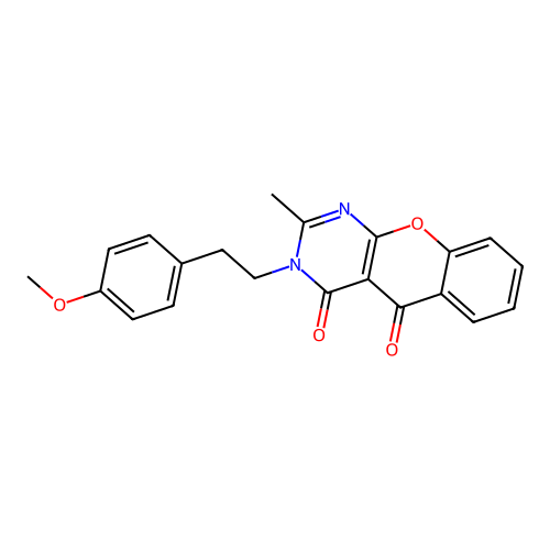 3-[2-(4-methoxyphenyl)ethyl]-2-methyl-4H-chromeno[2,3-d]pyrimidine-4,5(3H)-dione structure