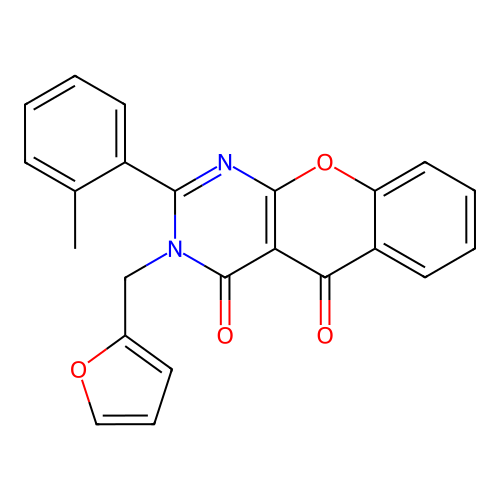 3-(furan-2-ylmethyl)-2-(o-tolyl)-3H-chromeno[2,3-d]pyrimidine-4,5-dione structure