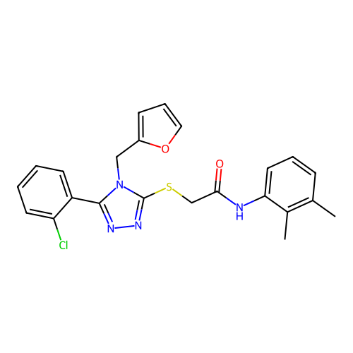 2-{[5-(2-chlorophenyl)-4-(furan-2-ylmethyl)-4H-1,2,4-triazol-3-yl]sulfanyl}-N-(2,3-dimethylphenyl)acetamide structure
