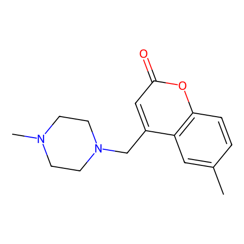 6-methyl-4-((4-methylpiperazin-1-yl)methyl)-2H-chromen-2-one structure