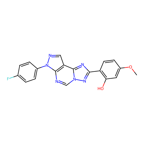 C19H13FN6O2 structure