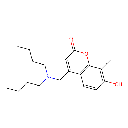 4-[(dibutylamino)methyl]-7-hydroxy-8-methyl-2H-chromen-2-one structure
