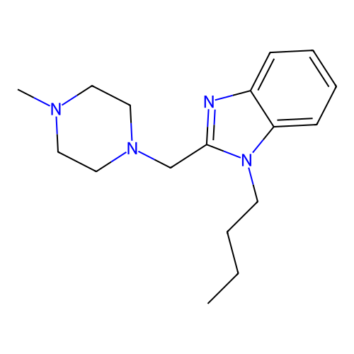 1-Butyl-2-[(4-methylpiperazin-1-yl)methyl]benzimidazole structure