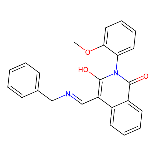 4-[(benzylamino)methylidene]-2-(2-methoxyphenyl)isoquinoline-1,3-dione structure