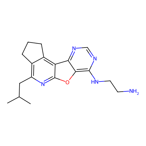N*1*-(4-Isobutyl-2,3-dihydro-1H-6-oxa-5,8,10-triaza-cyclopenta[c]fluoren-7-yl)-ethane-1,2-diamine structure