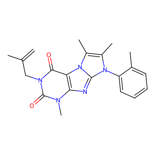 4,7,8-trimethyl-6-(2-methylphenyl)-2-(2-methylprop-2-enyl)purino[7,8-a]imidazole-1,3-dione structure