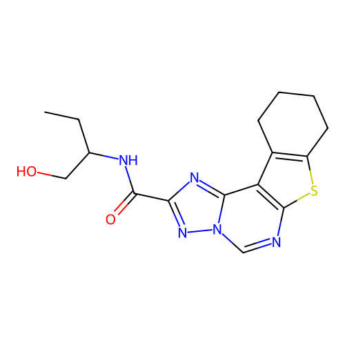 N-(1-hydroxybutan-2-yl)-8,9,10,11-tetrahydro[1]benzothieno[3,2-e][1,2,4]triazolo[1,5-c]pyrimidine-2-carboxamide structure
