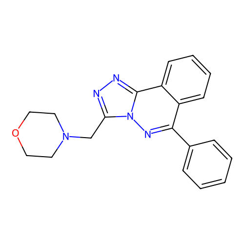 4-[(6-Phenyl-[1,2,4]triazolo[3,4-a]phthalazin-3-yl)methyl]morpholine structure