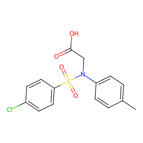 N-[(4-chlorophenyl)sulfonyl]-N-(4-methylphenyl)glycine structure