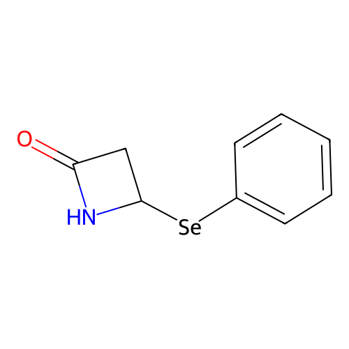 2-Azetidinone, 4-(phenylseleno)- structure