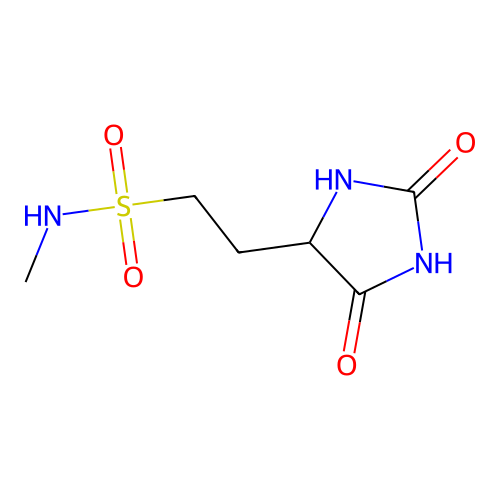 2-(2,5-dioxoimidazolidin-4-yl)-N-methylethanesulfonamide structure
