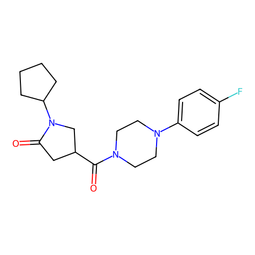 1-Cyclopentyl-4-[4-(4-fluorophenyl)piperazine-1-carbonyl]pyrrolidin-2-one structure
