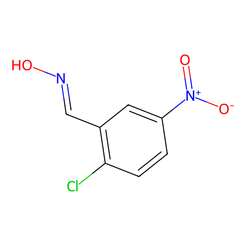 Benzaldehyde, 2-chloro-5-nitro-, oxime structure
