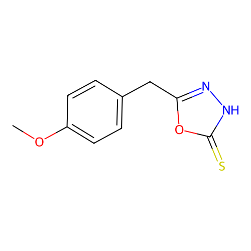 5-(4-Methoxybenzyl)-1,3,4-oxadiazole-2-thiol structure