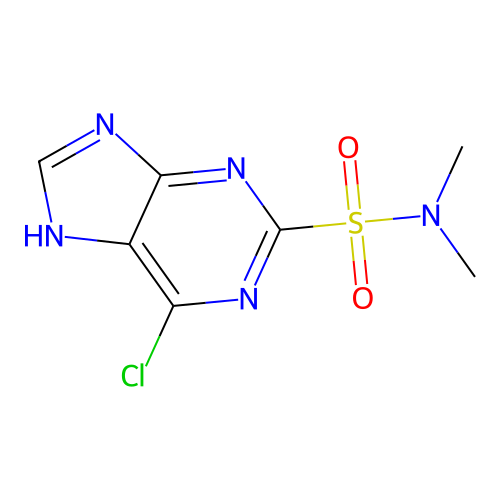 6-chloro-N,N-dimethyl-9H-purine-2-sulfonamide structure