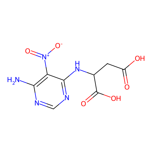 n-(6-Amino-5-nitropyrimidin-4-yl)aspartic acid structure