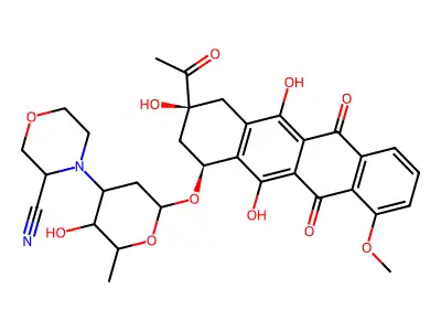 beta-3'-Deamino-3'-(3-cyano-4-morpholinyl)daunomycin structure