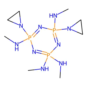 1,3-Diaziridino-2,4,6-triaza-1,3,5,5-tetraaminomethyl-1,3,5-triphosphorin structure