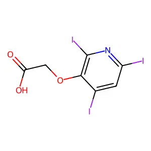 Acetic acid, ((2,4,6-triiodo-3-pyridyl)oxy)- structure