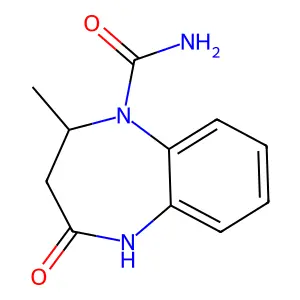 4-Hydroxy-2-methyl-2,3-dihydro-1H-1,5-benzodiazepine-1-carboximidic acid structure
