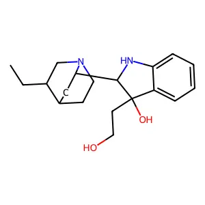 2-(5-Ethylquinuclidin-2-yl)-3-(2-hydroxyethyl)indolin-3-ol structure