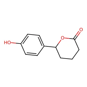 6-(4-Hydroxyphenyl)oxan-2-one structure