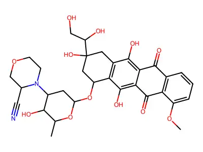 alpha-3'-Deamino-3'-(3-cyano-4-morpholinyl)-13-dihydroadriamycin structure