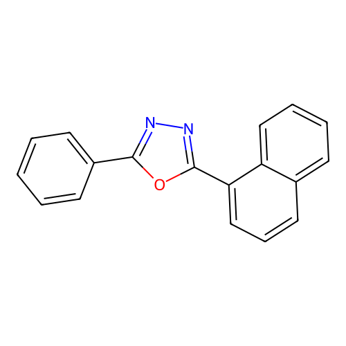 2-(1-Naphthyl)-5-phenyl-1,3,4-oxadiazole structure