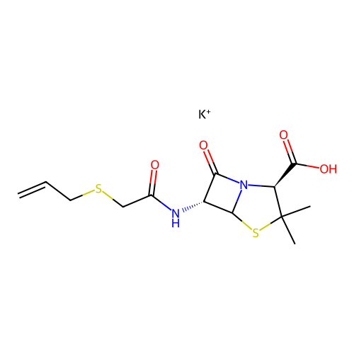 Penicillin O potassium structure