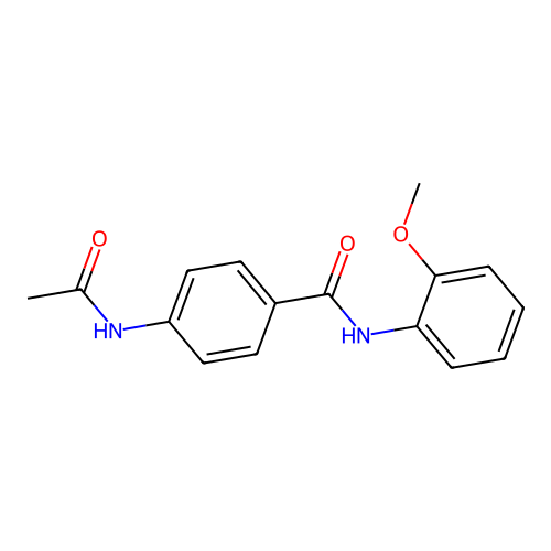 4-acetamido-N-(2-methoxyphenyl)benzamide structure