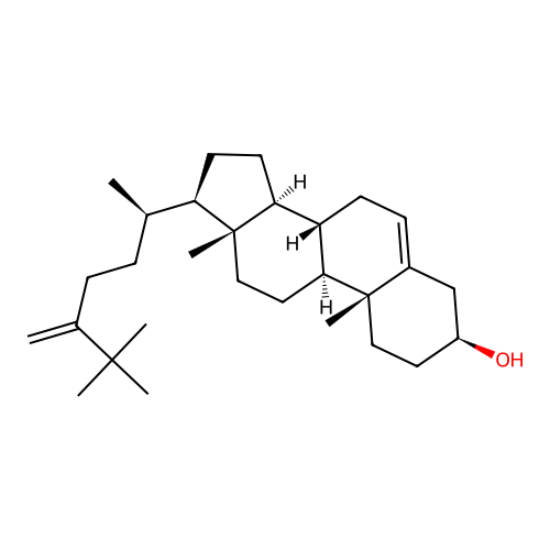 24-Methylene,25-methylcholesta-5-en-3beta-ol structure