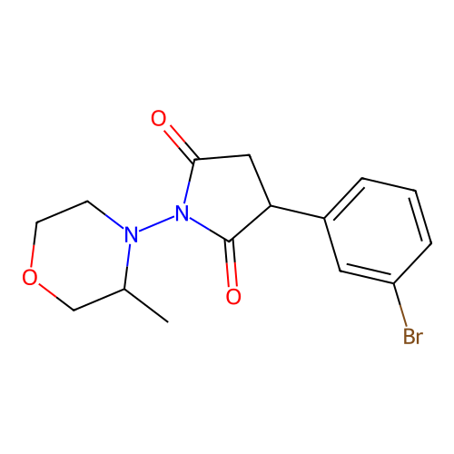 3-(3-Bromophenyl)-1-(3-methylmorpholin-4-yl)pyrrolidine-2,5-dione structure