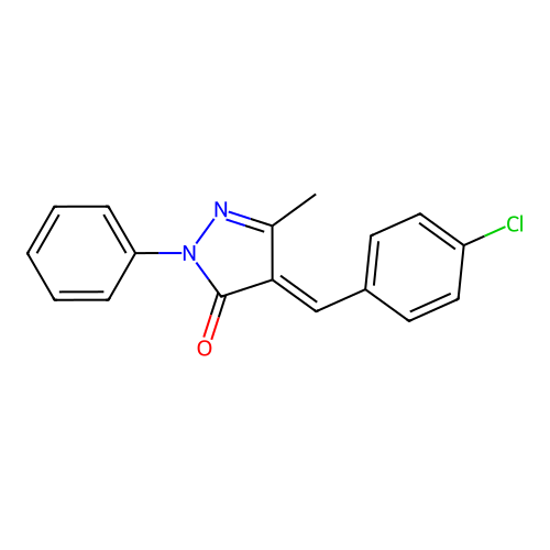 4-(4-Chloro-benzylidene)-5-methyl-2-phenyl-2,4-dihydro-pyrazol-3-one structure